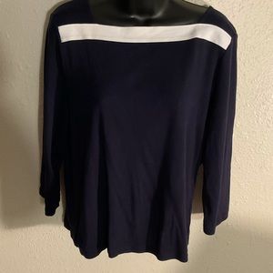 LAUREN RALPH LAUREN TOP DARK NAVY COLOR SIZE XL